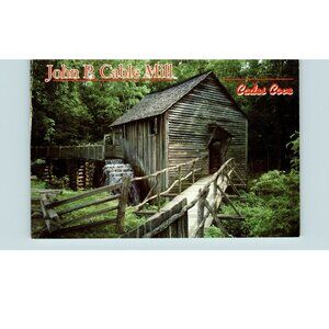 Postcard John P. Cable Mill Cades Cove Great Smoky Mountains Corn mill grain